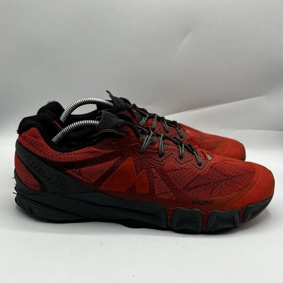 Merrell Agility Peak Mens 11.5 Orange Flex Connect Trail Running Shoes J37705 - Picture 1 of 12